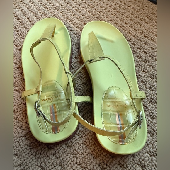 Sam Edelman Women’s Thong Sandals Ankle Strap Size 10 Lime Green Yellow Brat - Picture 3 of 7
